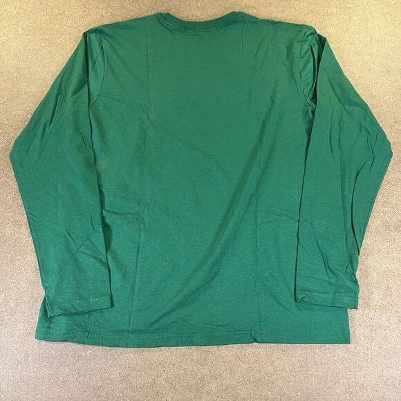 Siena Saints T Shirt Men Medium Green Long Sleeve Mascot Logo NCAA Athletic Gym - Picture 3 of 8